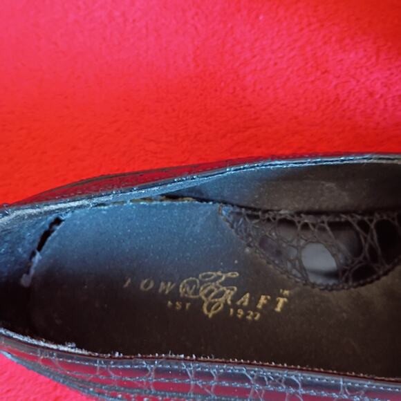 VTG Leather Kiltie Loafers Wingtip Brogue Detail Men Sz 10D Black Old Money 80s main image 9